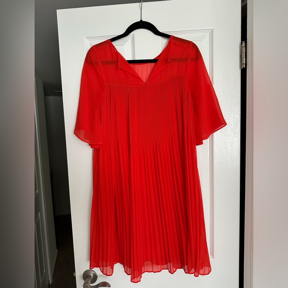 Maeve bright tangerine flowy dress